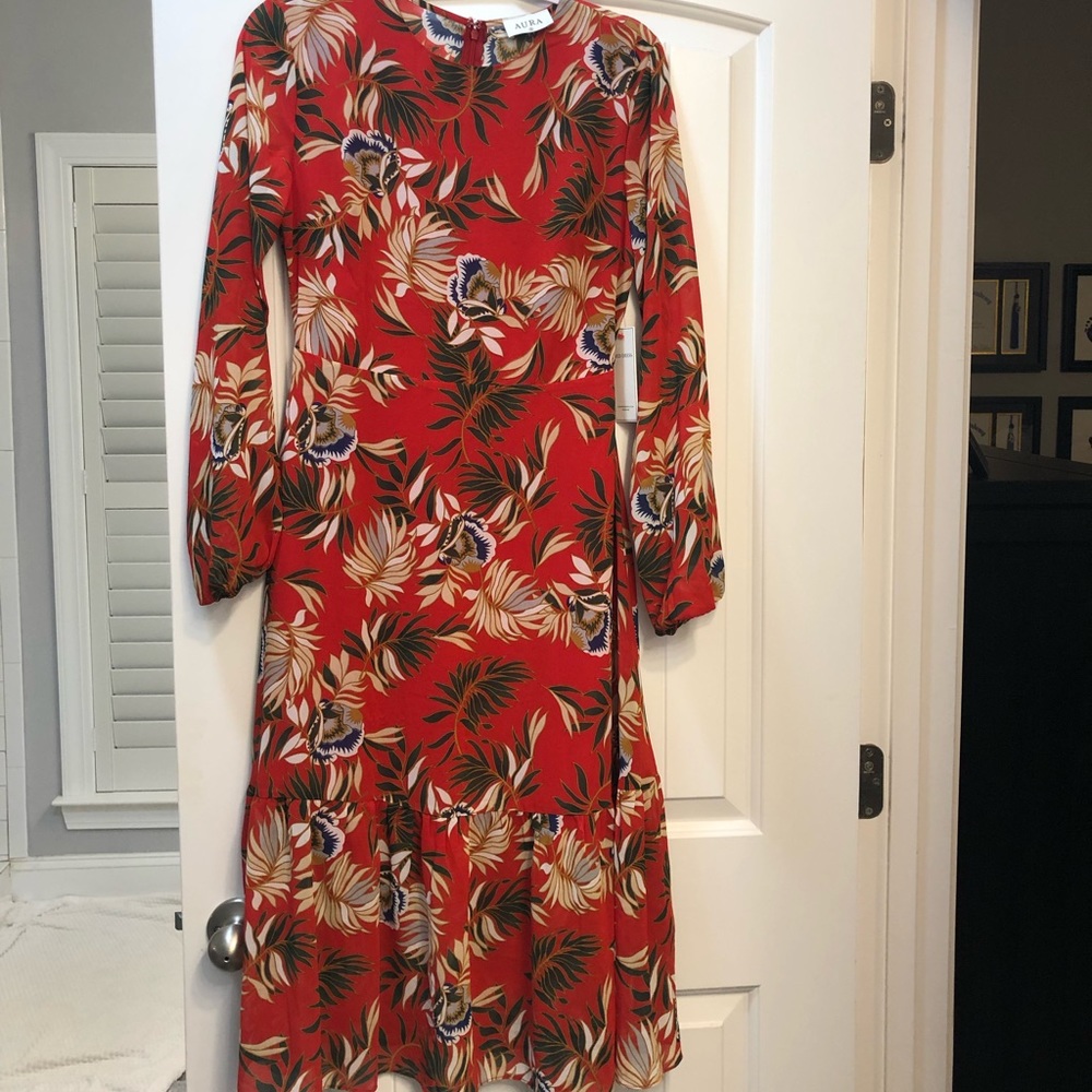 Red Floral dress. SALE